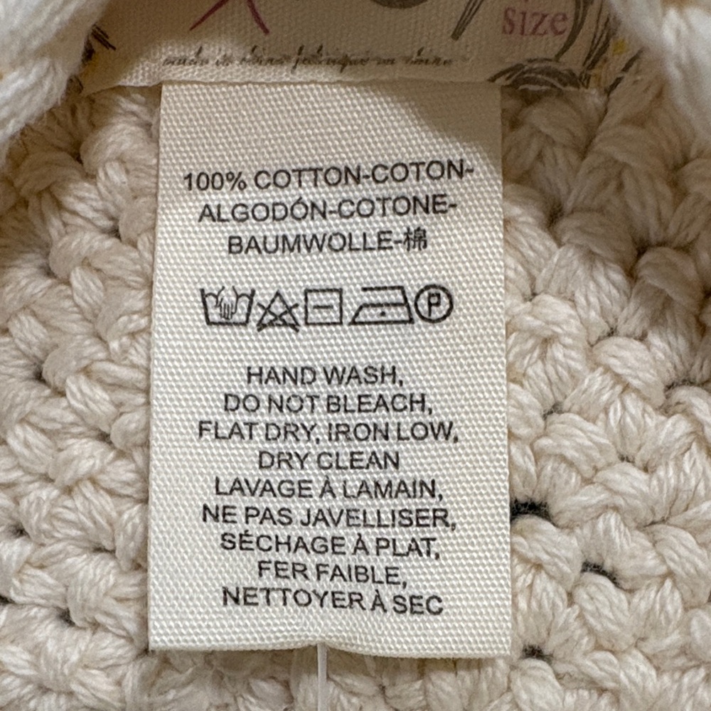 Free People Cream Crochet Hat - Picture 4 of 8
